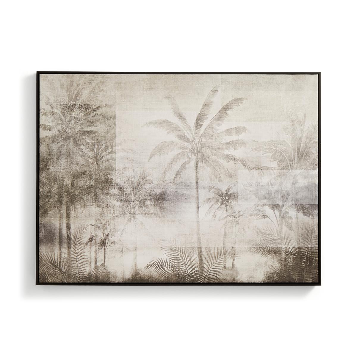 Monochrome Rainforest Capped Canvas 80x60cm Natural – image 3