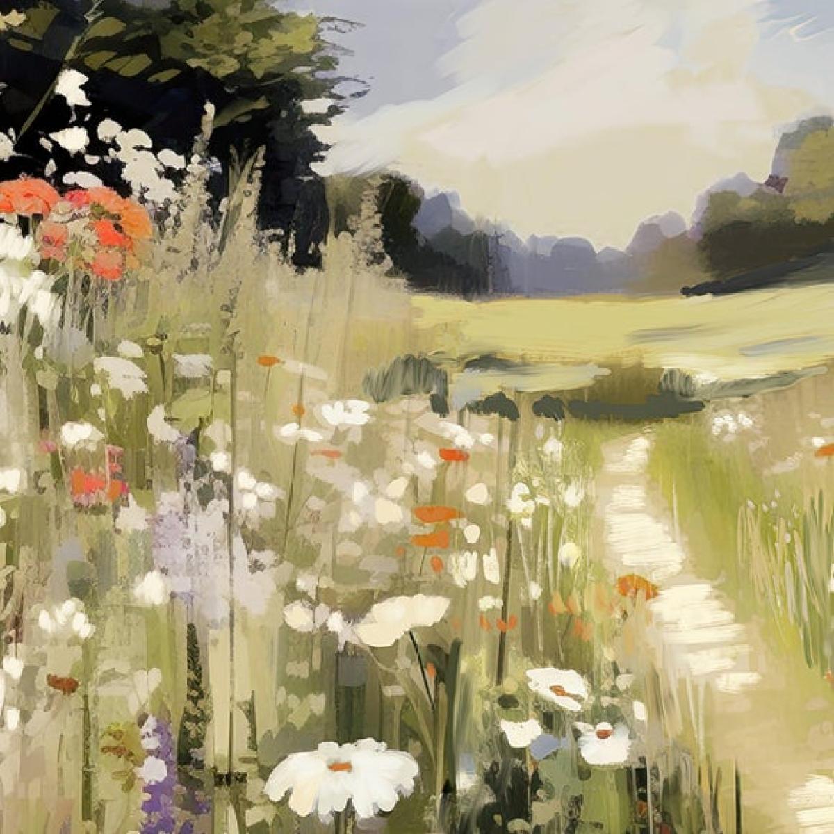 Cedar & Sage Wildflower Wander Framed Canvas – image 3