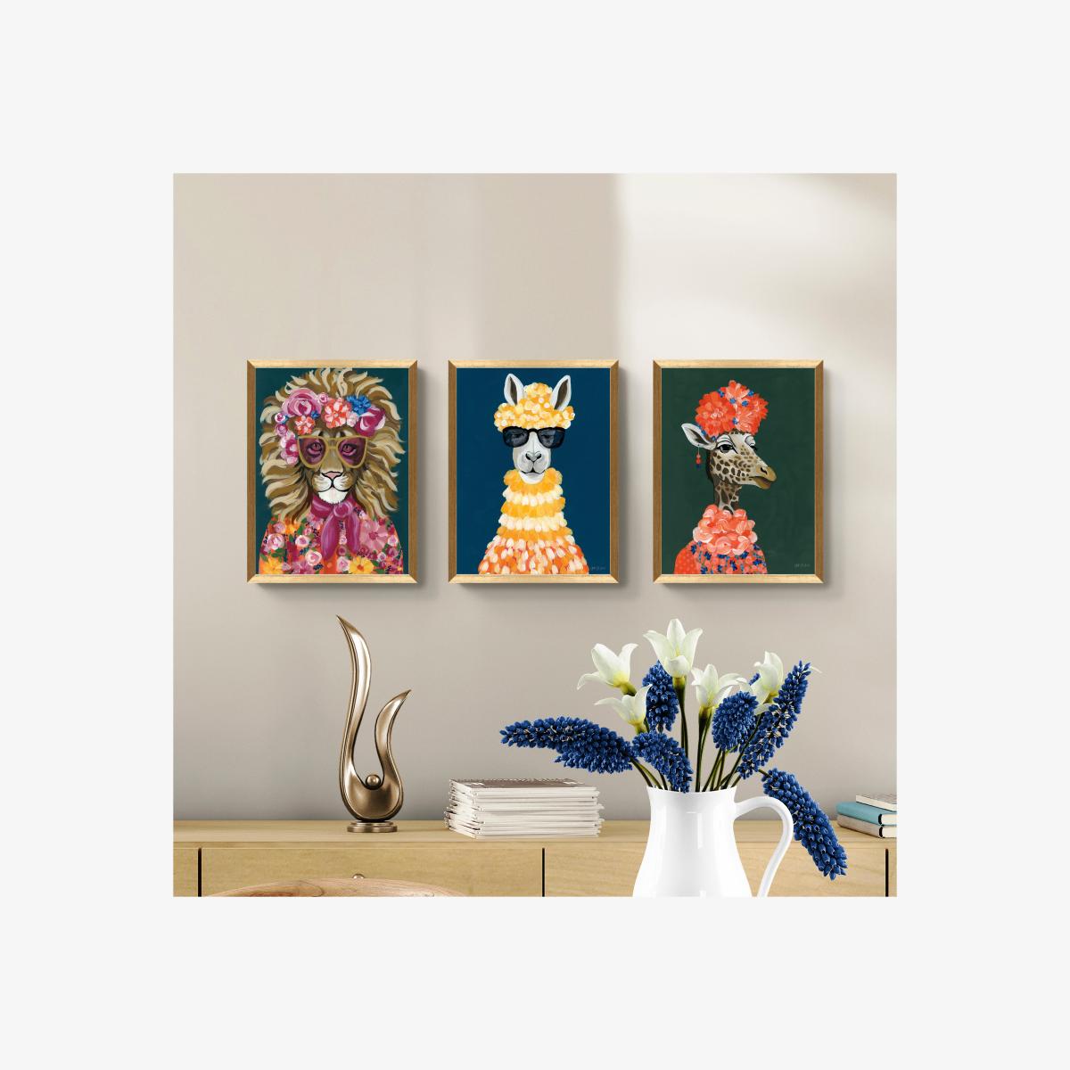 Set of 3 Fashionista Framed Prints – image 1