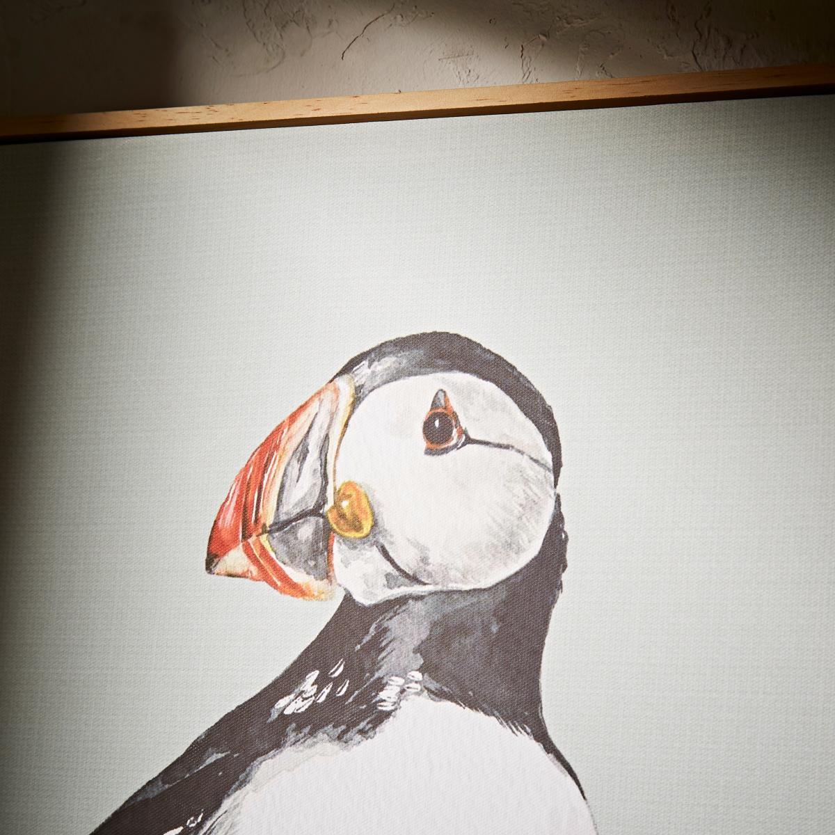 Puffin Canvas 40cm x 50cm Black and white – image 2