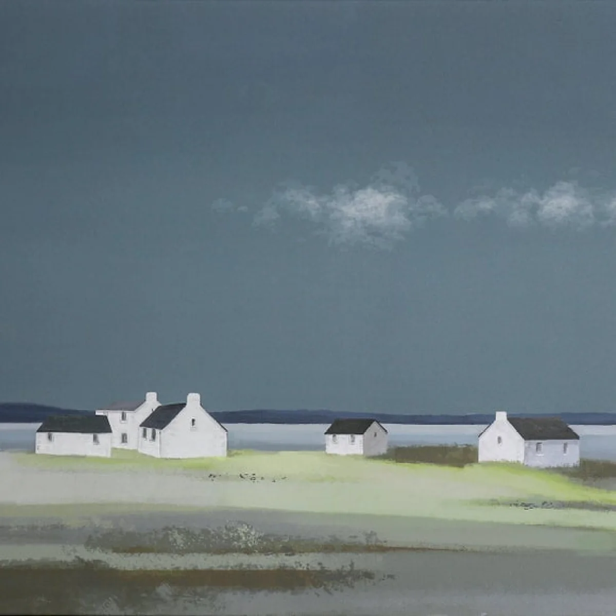 Days End by Ulyana Hammond Framed Canvas Grey – image 3