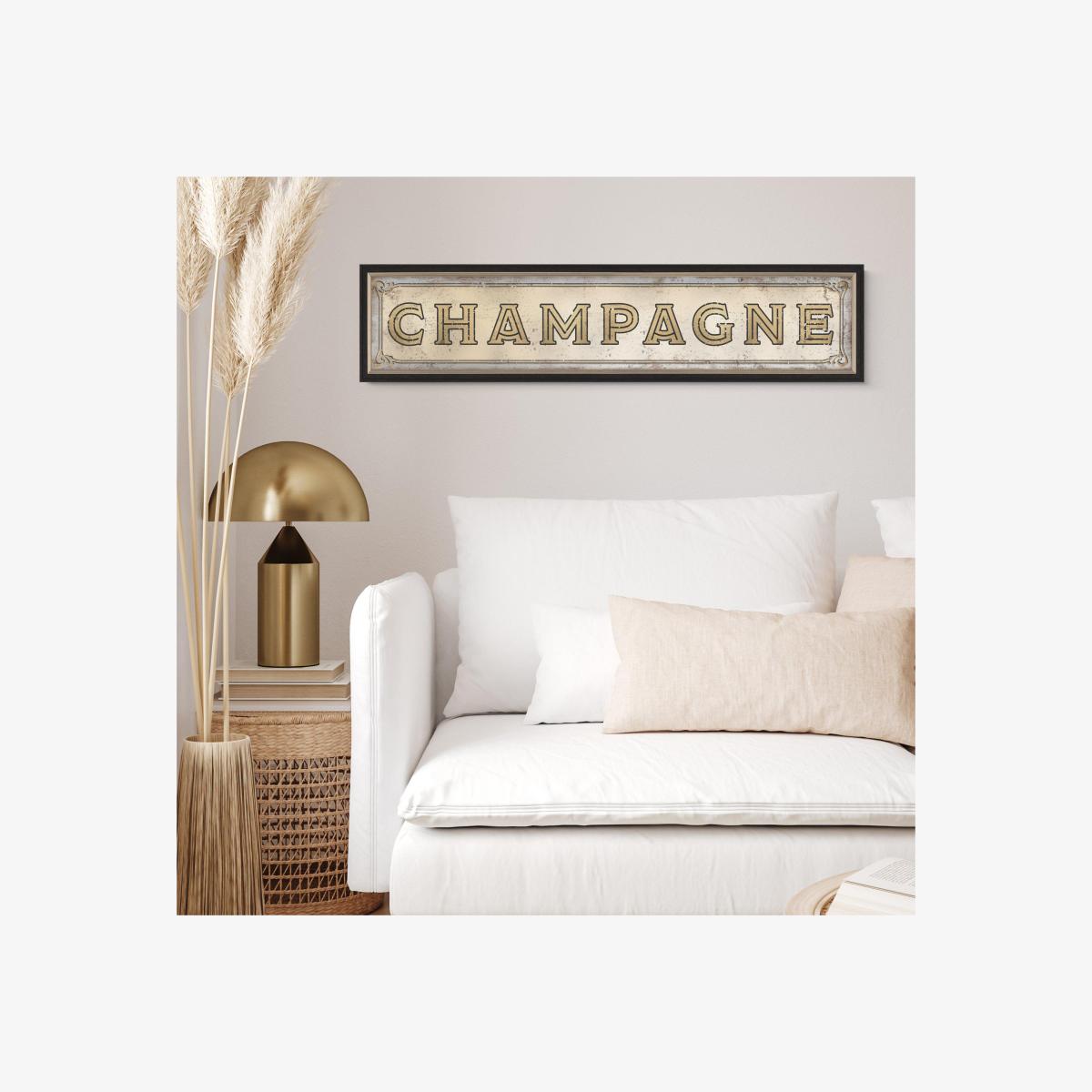 Champagne Framed Mirror Wall Art – image 1