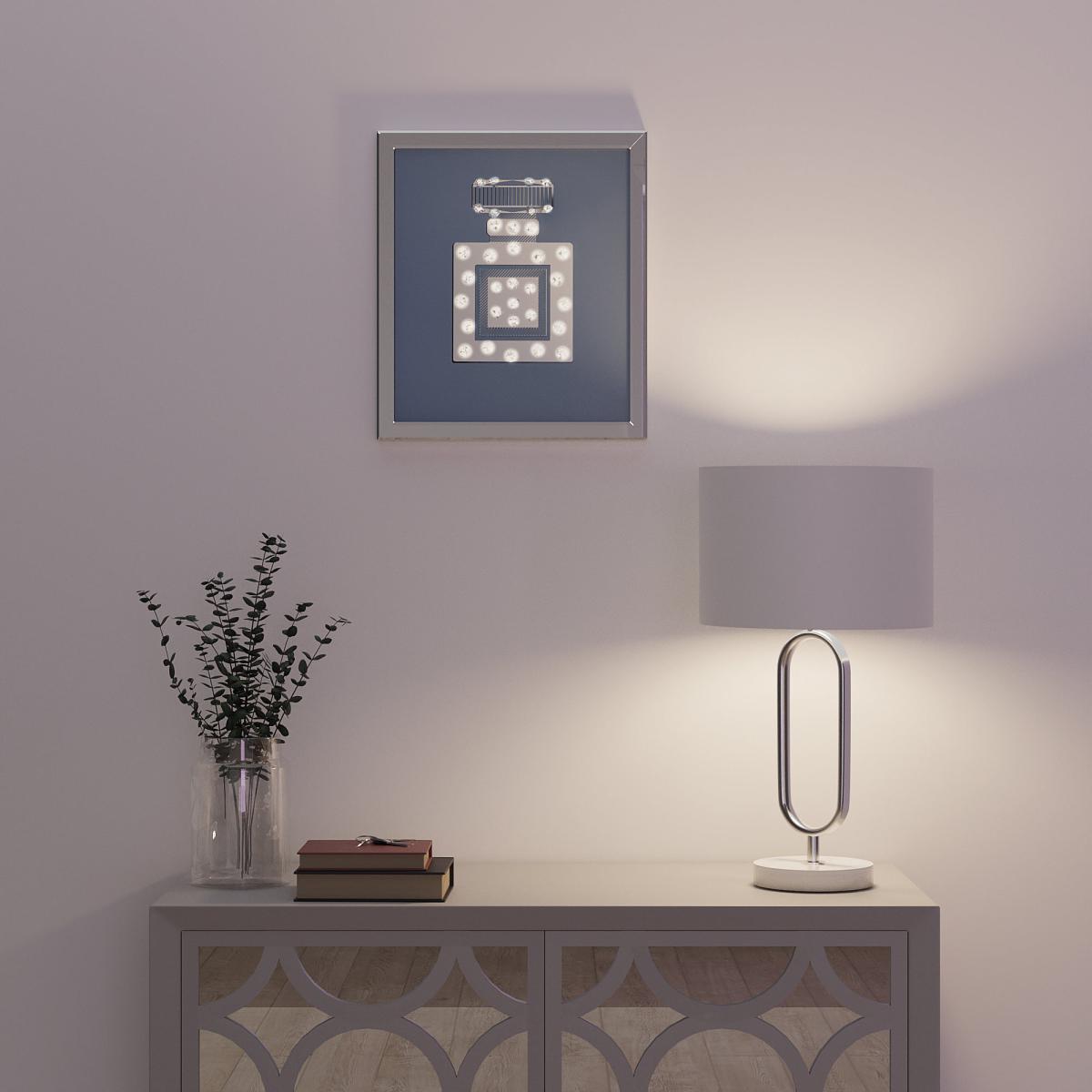LED Perfume Bottle Wall Art Grey – image 2