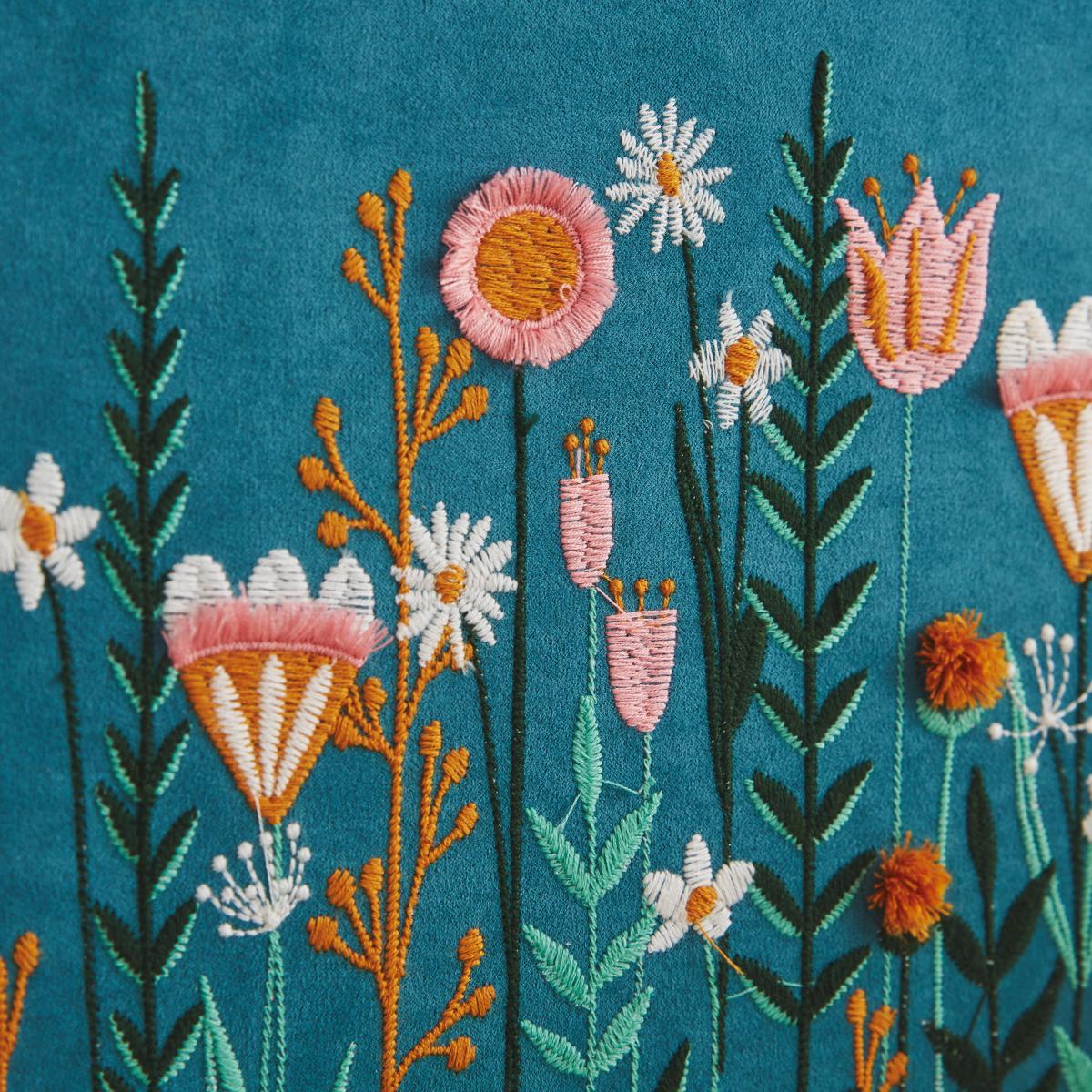 Scandi Florals Capped Canvas 60x30cm Blue – image 2