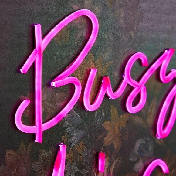 Busy Doing Nothing Light Up Neon Framed Print – image 3