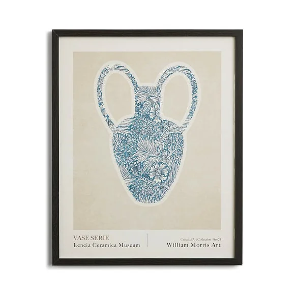 Vase Series No. 03 by William Morris Framed Print Black – image 3