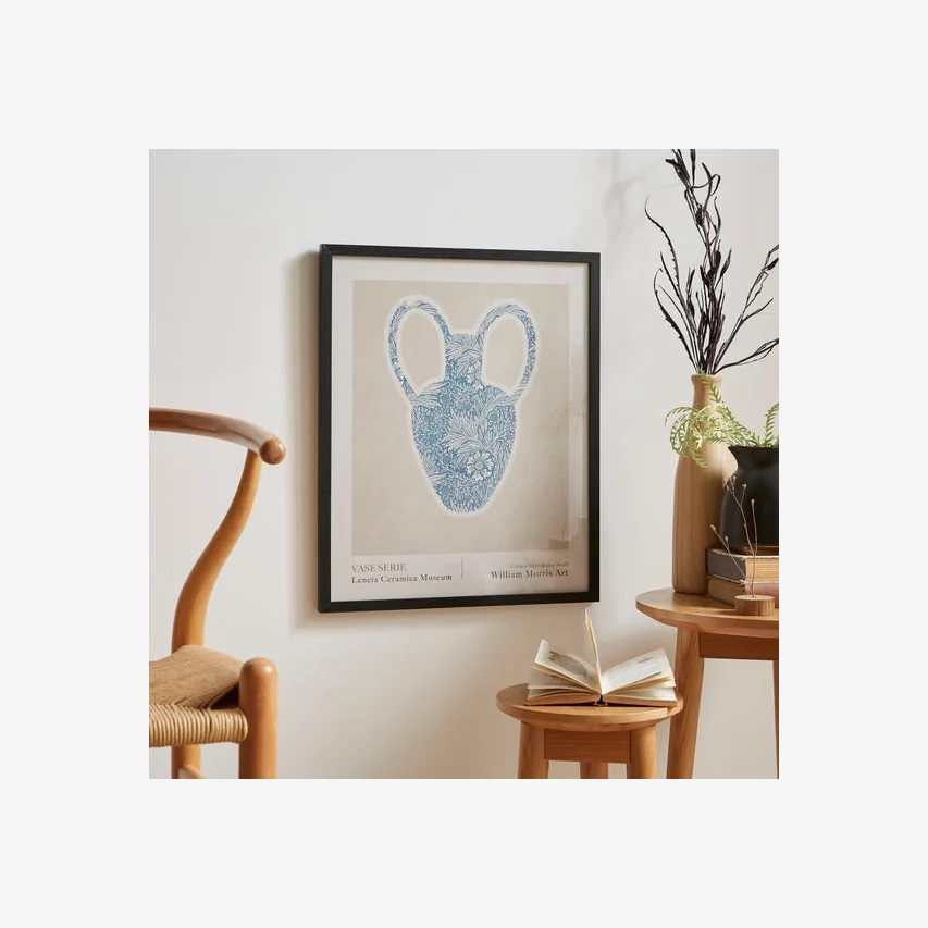 Vase Series No. 03 by William Morris Framed Print Black – image 1
