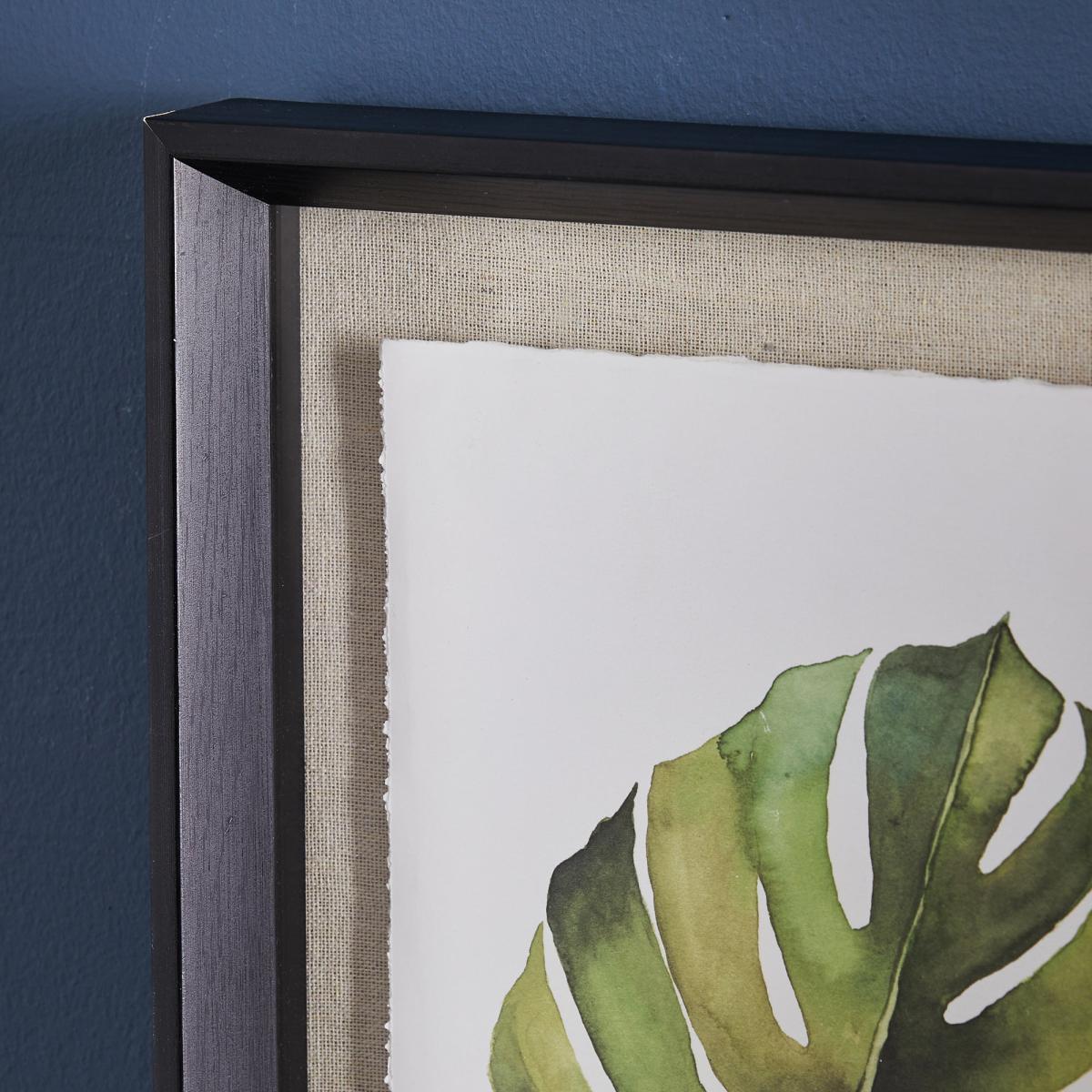 Monstera Leaf Framed Print Green – image 3