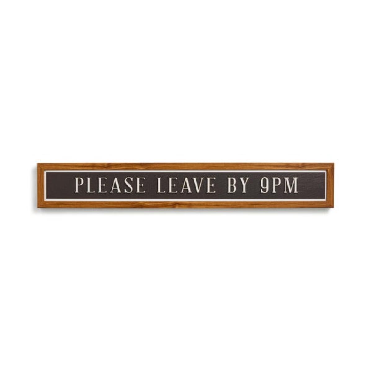 Please Leave By 9pm Framed Wall Art – image 3