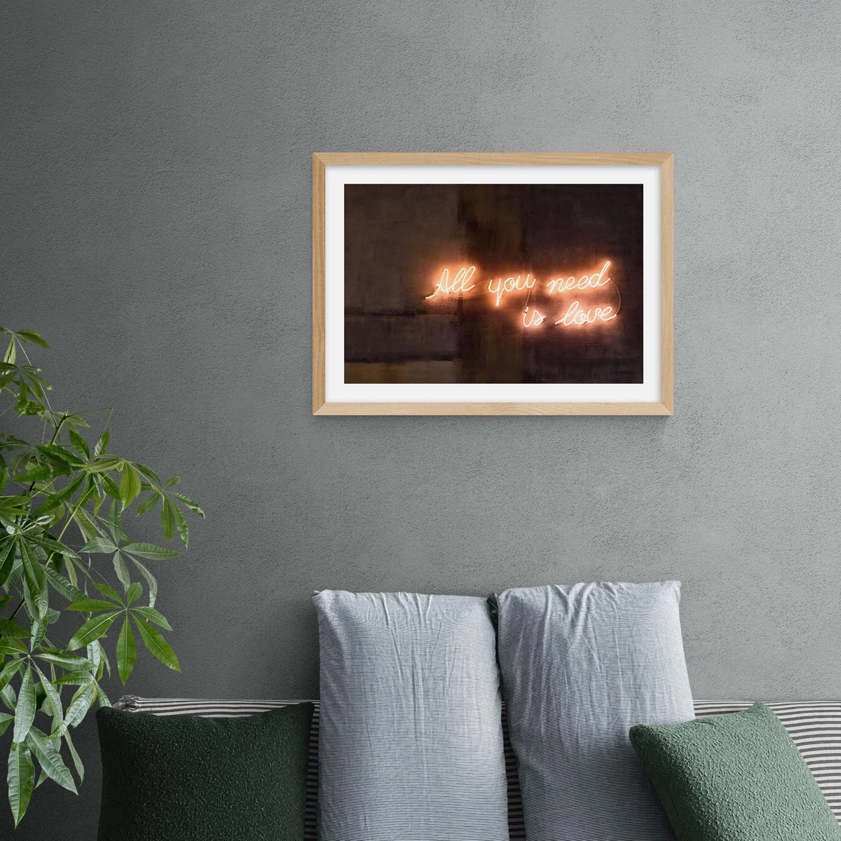 East End Prints All You Need is Love Print MultiColoured – image 1