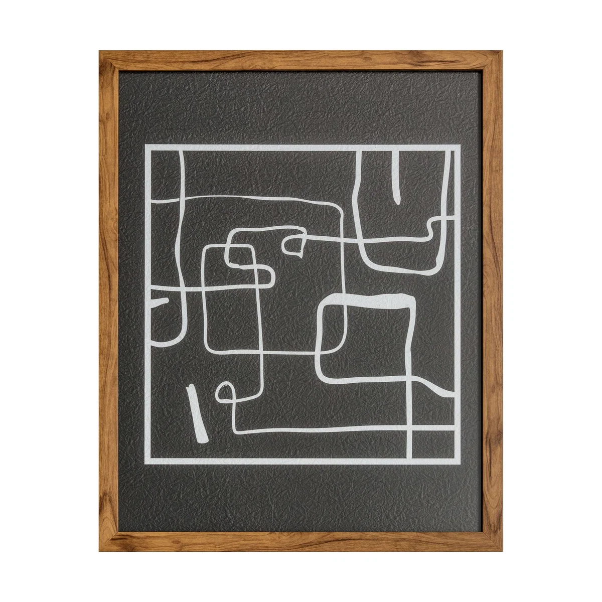 Roswell Line Drawing Framed Art Black and white – image 3