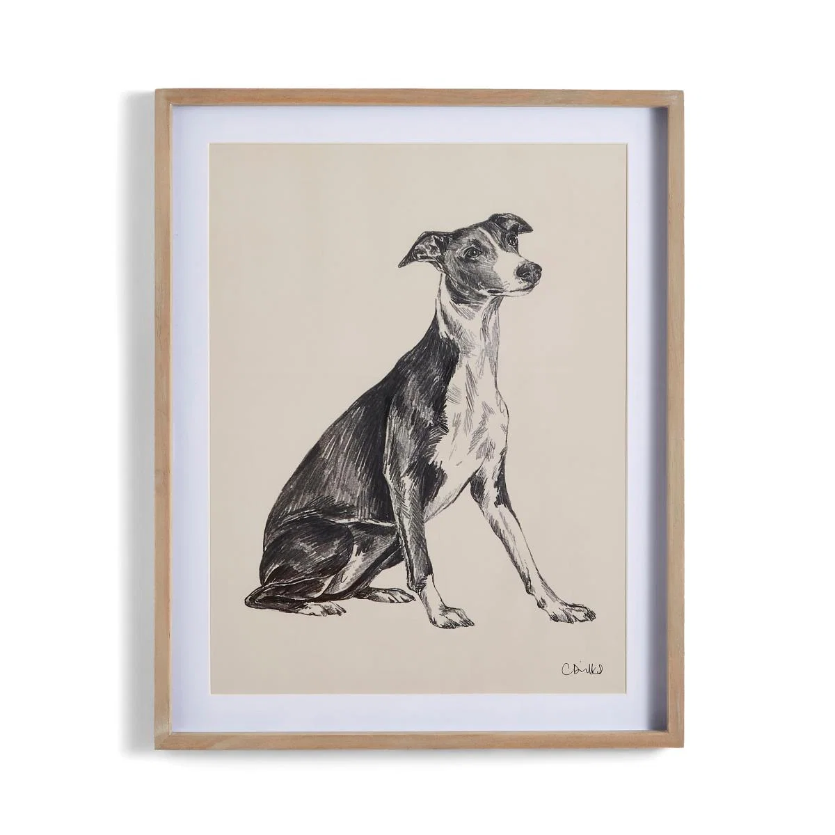 Churchgate Greyhound Framed Print Black and white – image 3