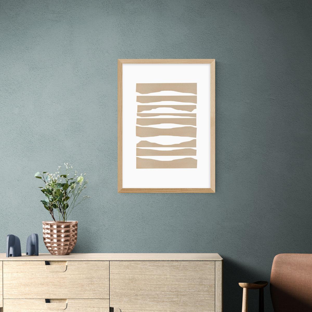 East End Prints Waves Print Natural – image 1