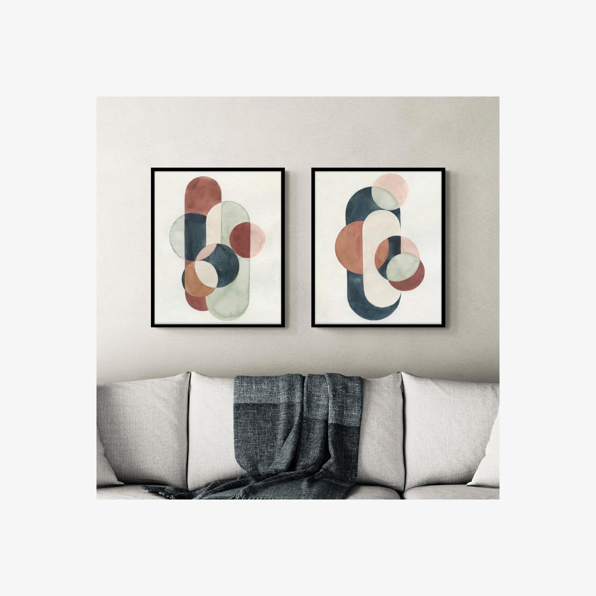 Set of 2 Loops Bounds Framed Prints – image 1