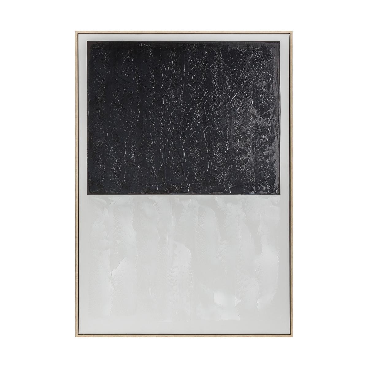 Space I Abstract Framed Canvas Black and white – image 2