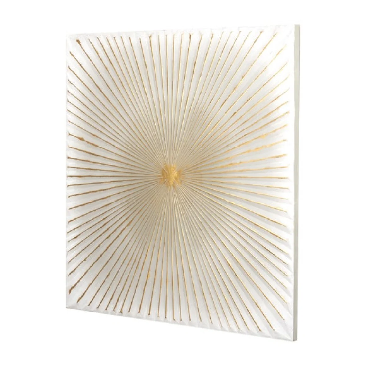 White and Gold Metal Sunburst Wall Art Gold – image 2