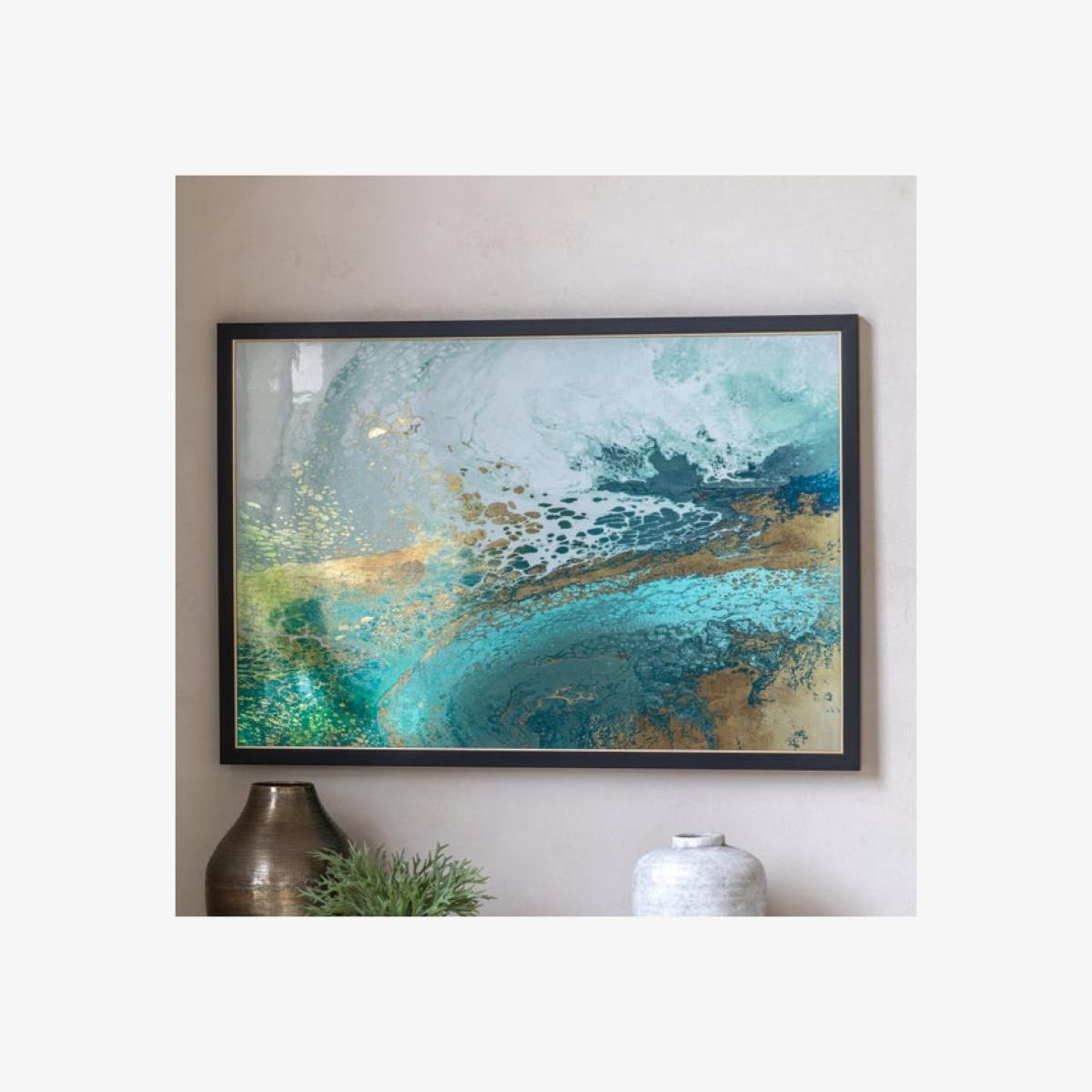 Cedar & Sage Lagoon Framed Canvas – image 1