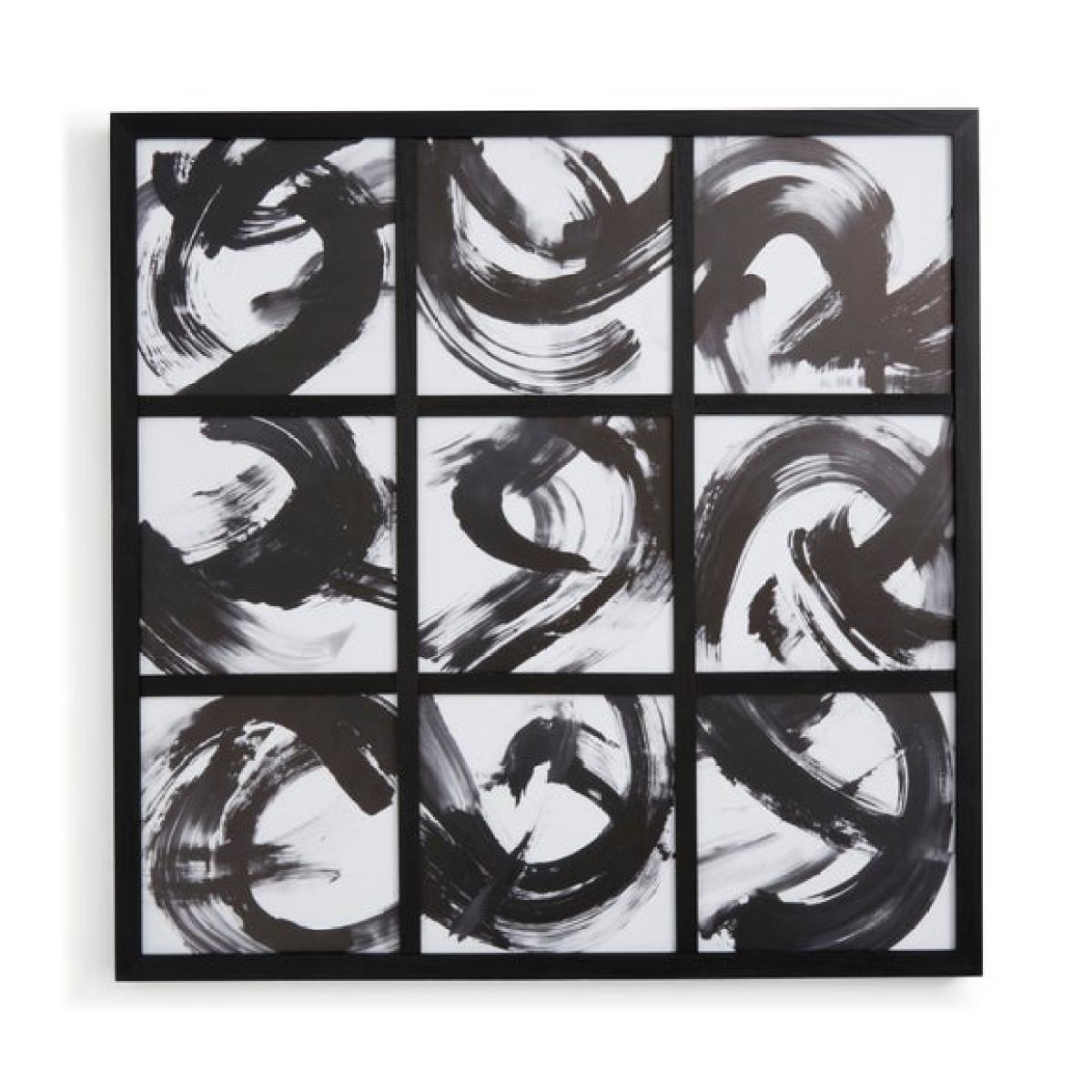 Tiled Monochrome Abstract Framed Wall Art – image 3