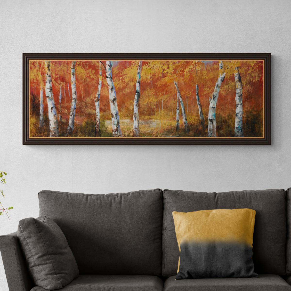 Autumn Birch by Art Fronckowiak Framed Print Black/Gold – image 1