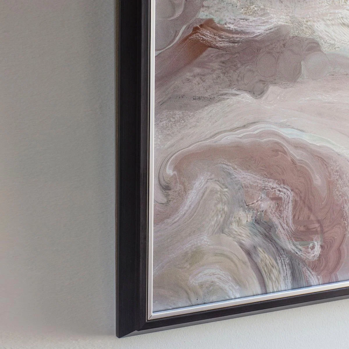 Crystal Fluid Abstract Framed Art Pink – image 2