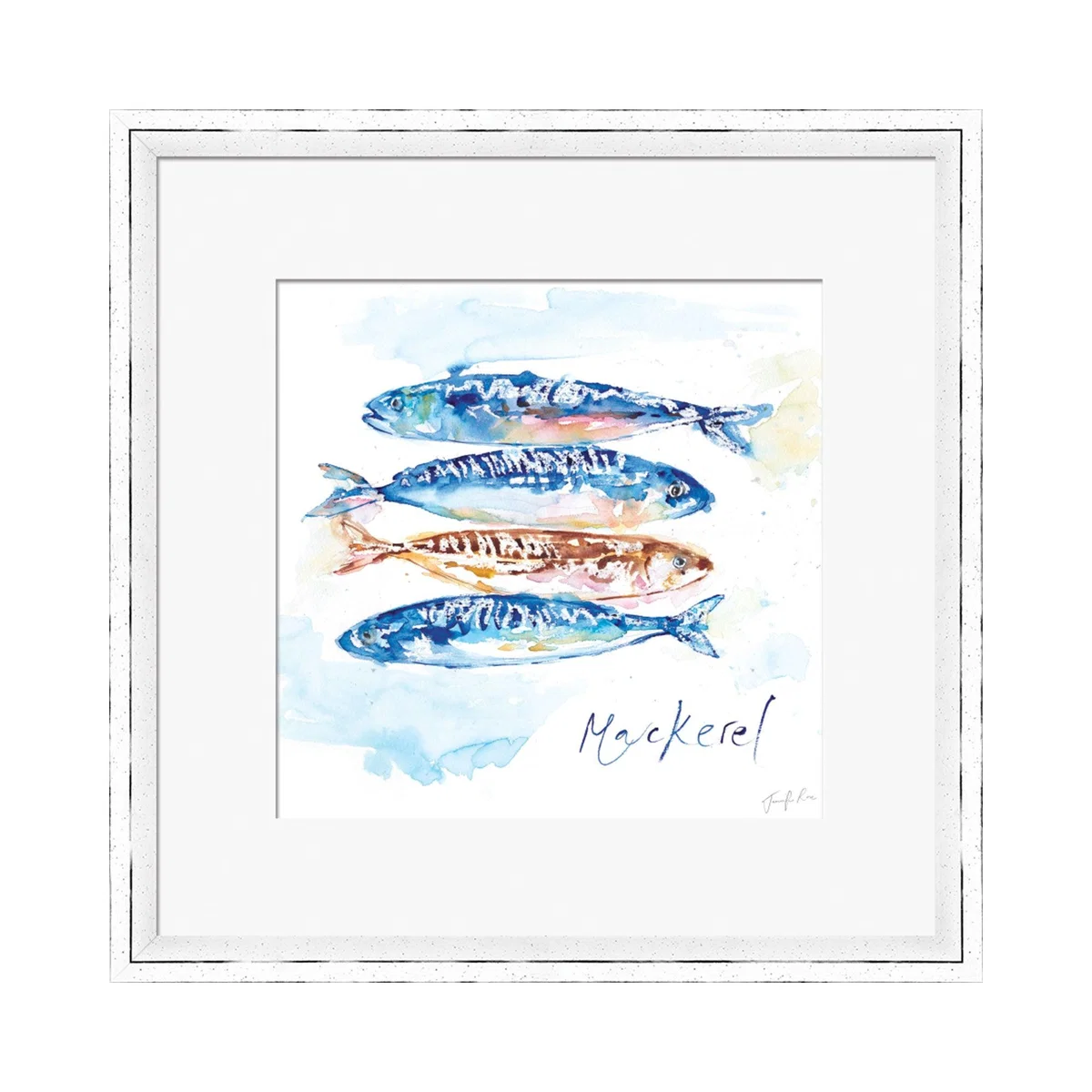 The Art Group Mackerel Framed Print Blue – image 2