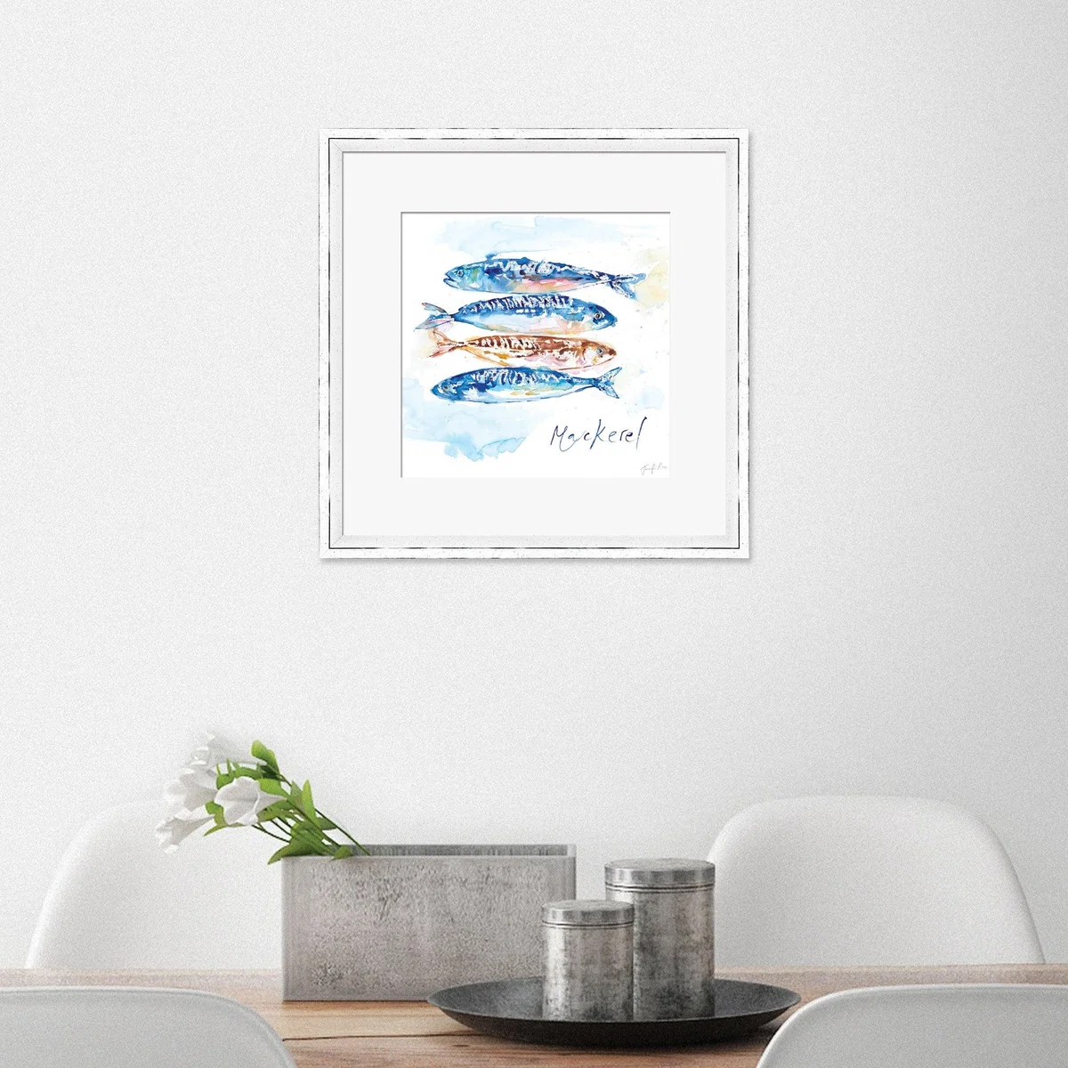 The Art Group Mackerel Framed Print Blue – image 1
