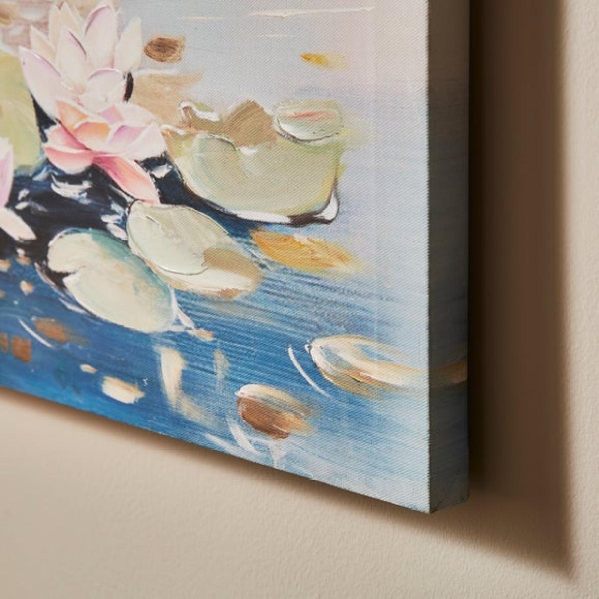 Water Lilies Hand Finished Canvas – image 2