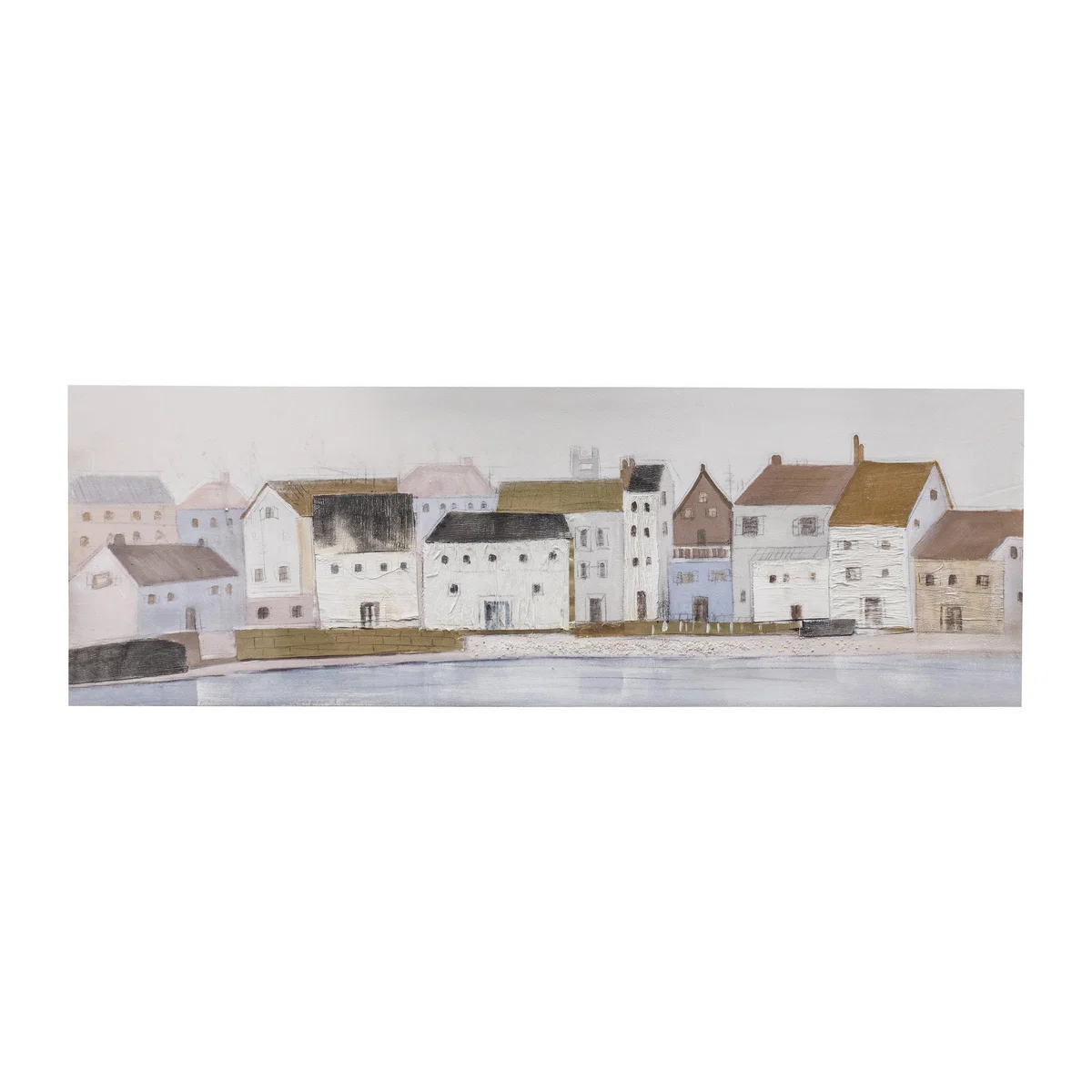 Coastal Town Art Canvas MultiColoured – image 2