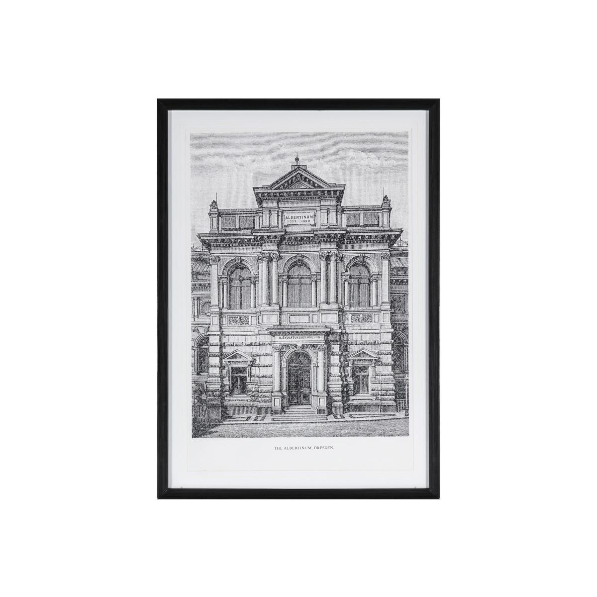 Glenford Vintage Illustration Framed Art Black and white – image 1