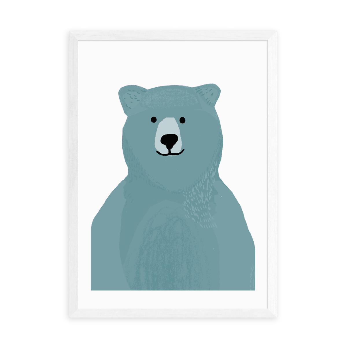 East End Prints Blue Bear Print Blue – image 2