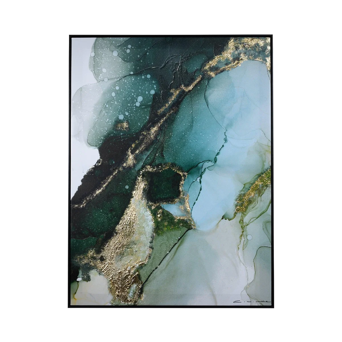 The Art Group Premium Edit Envy Framed Canvas Blue – image 2