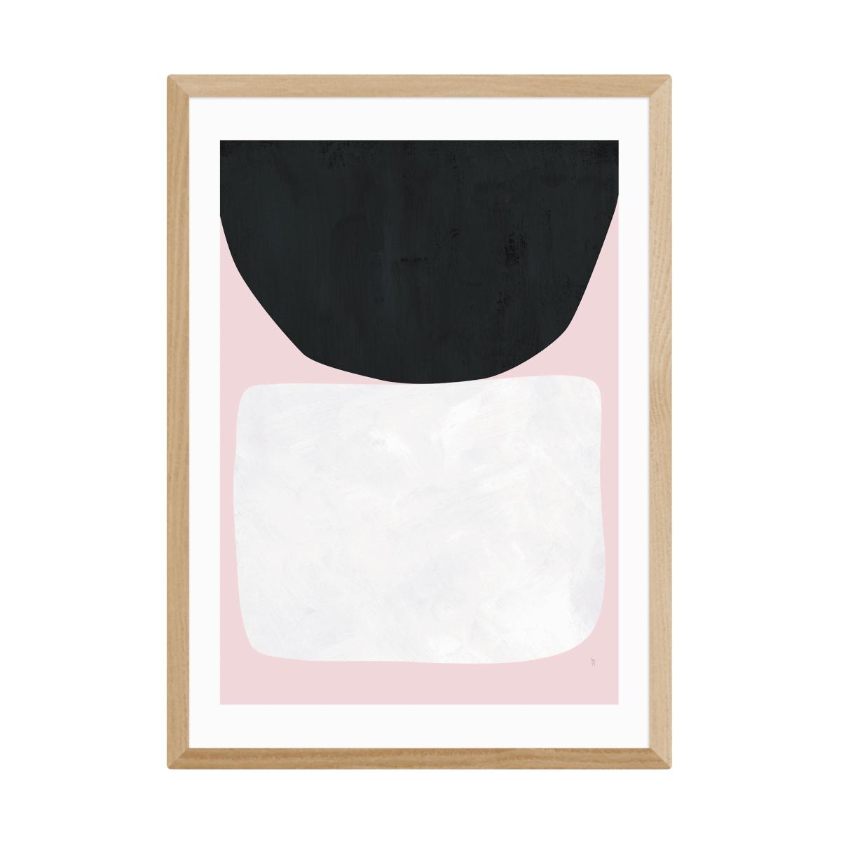 East End Prints Hush Print White/Black/Pink – image 2