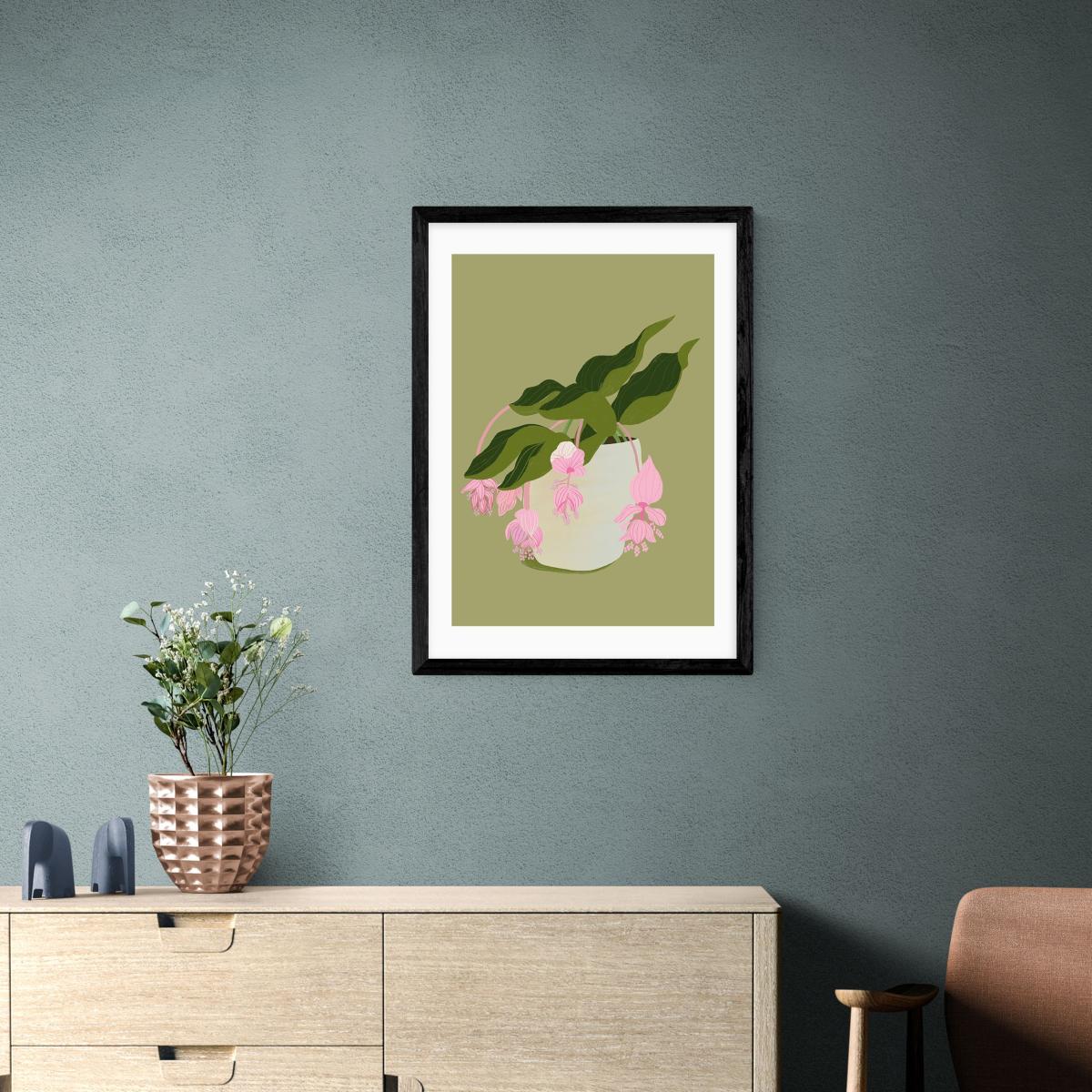 East End Prints My Medinilla Magnifica Print Green – image 1