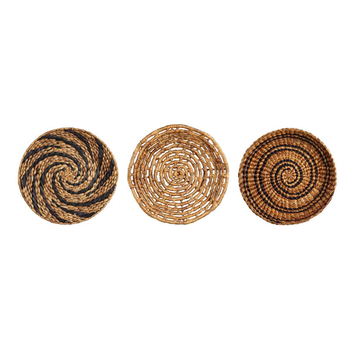 Global Set of 3 Woven Wall Art 35cm Natural – image 3