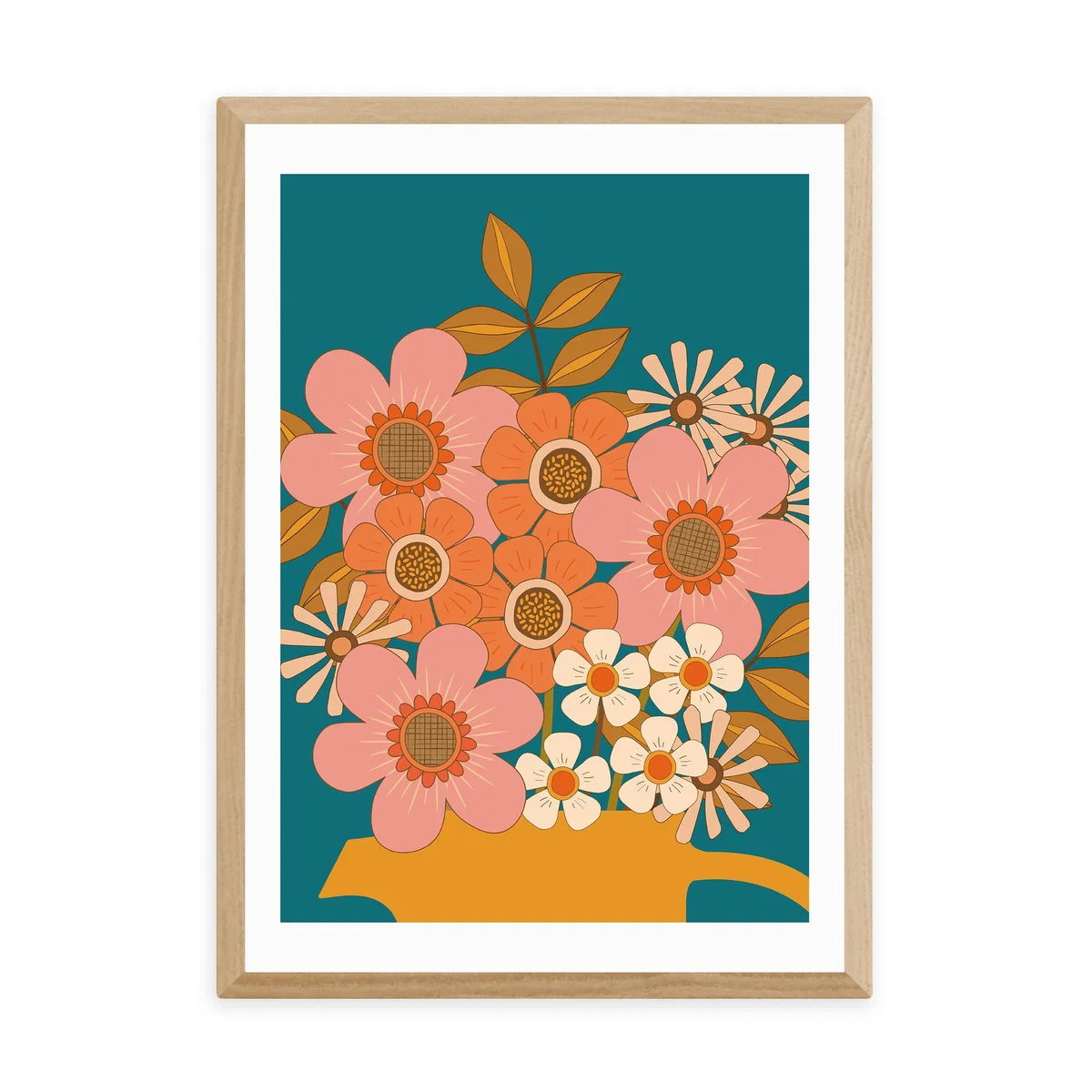 East End Prints Mid Century Bouquet Print MultiColoured – image 2