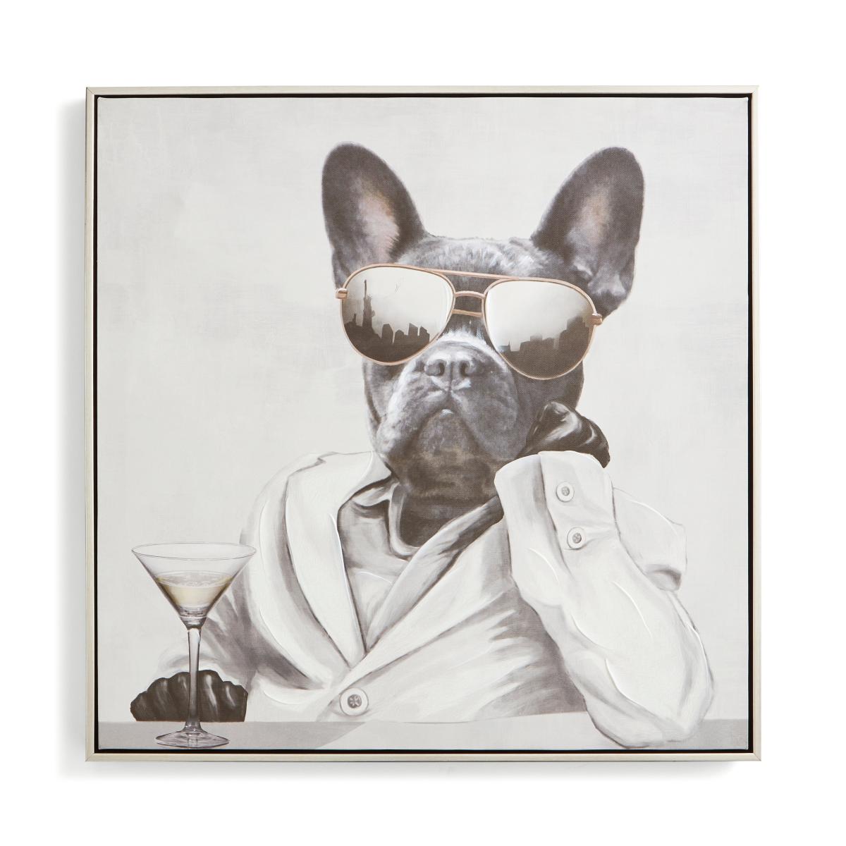 Martini Dog Framed Canvas – image 3