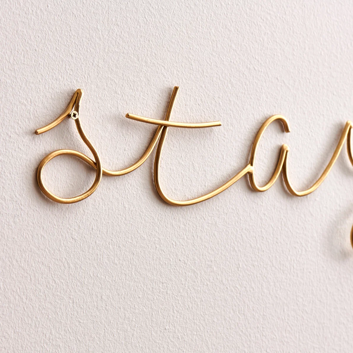 Let's Stay Home Wire Wall Art Gold – image 2