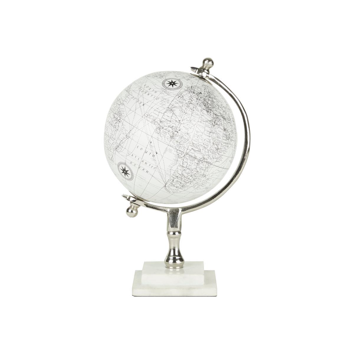 Marble Base Globe White and Black – image 1