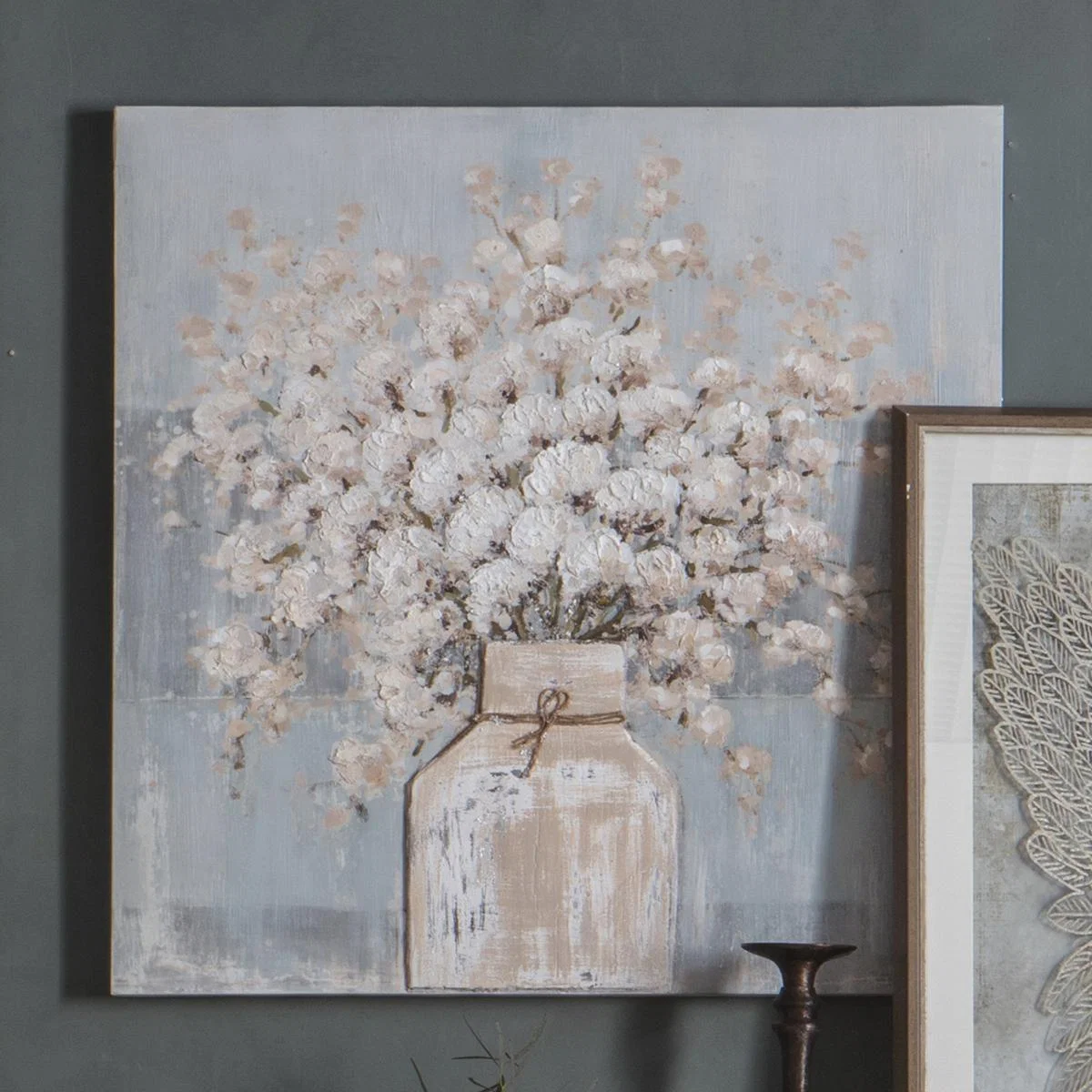 Cornflower Still Life Framed Art Natural – image 1