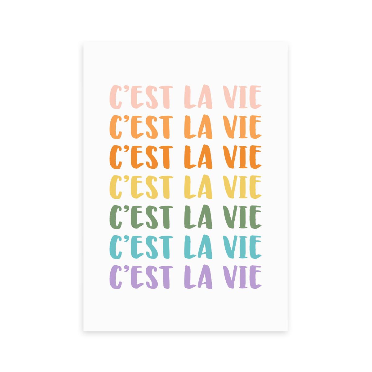 East End Prints C'est La Vie Print MultiColoured – image 2
