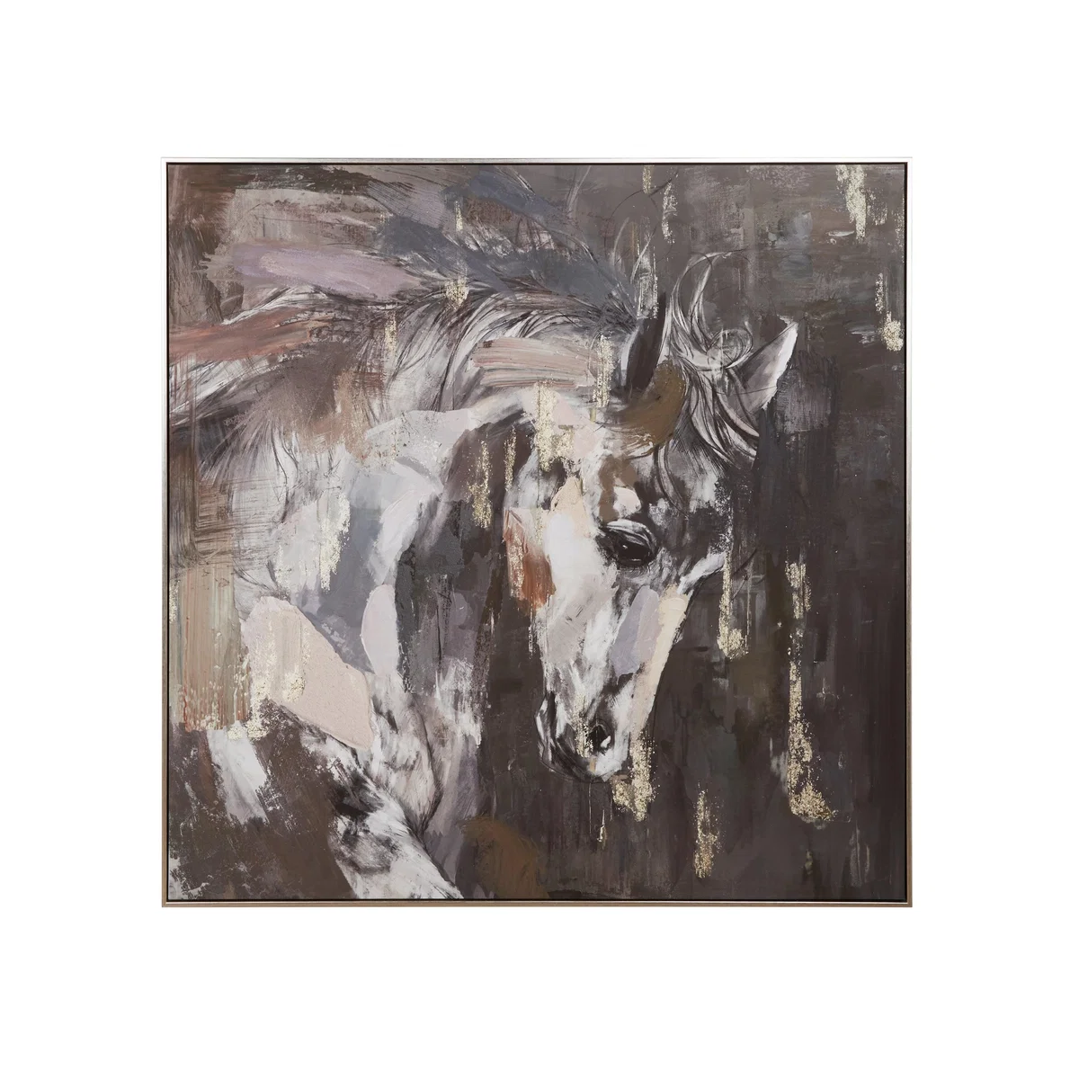 Horses Abstract Capped Canvas Black – image 3