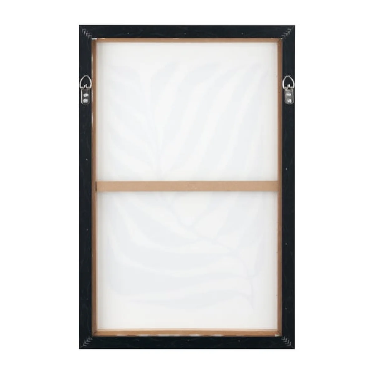 Set of 2 Black Leaf Print Framed Canvases White – image 6