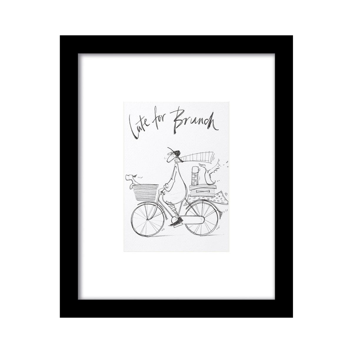 The Art Group Late For Brunch Framed Print Black and white – image 2