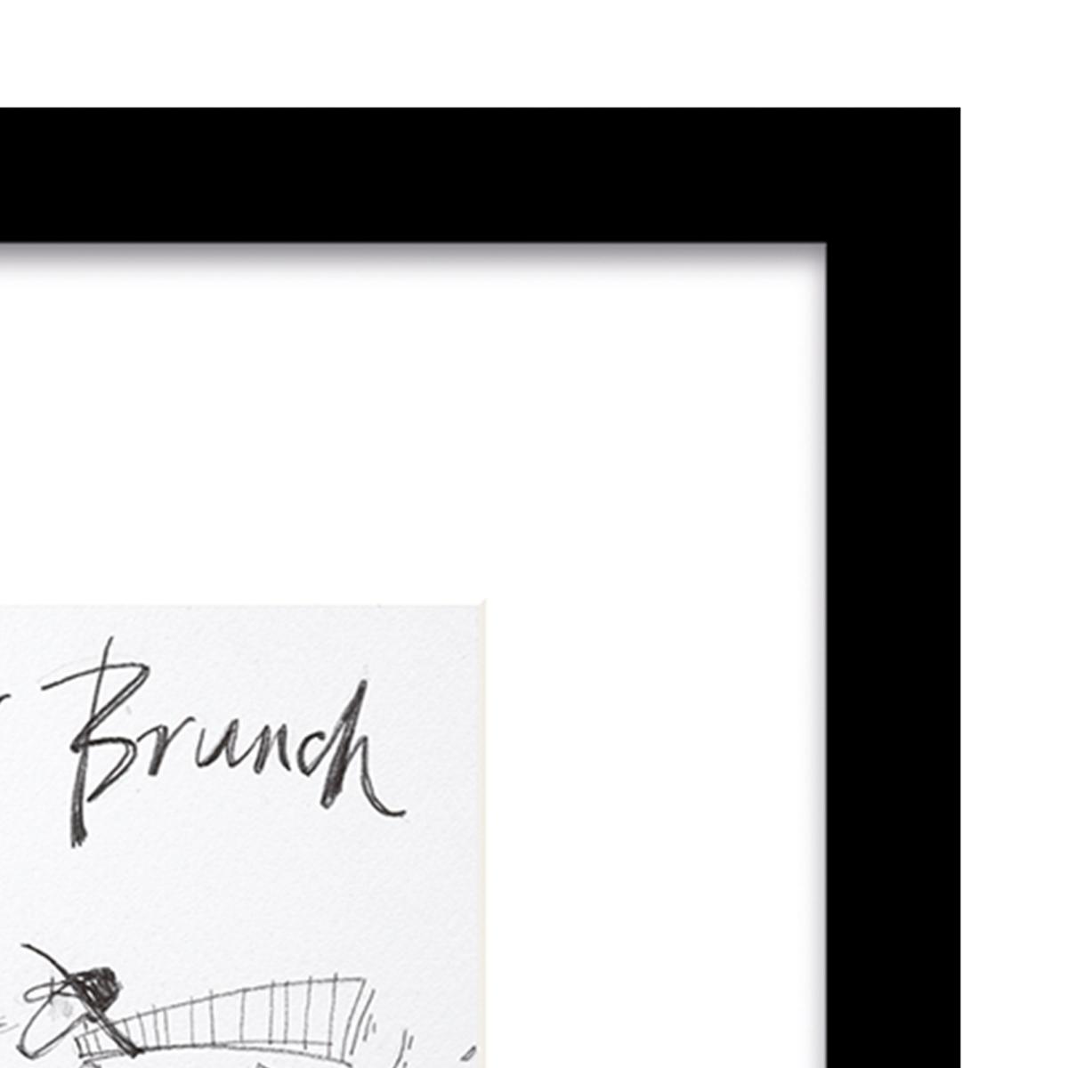 The Art Group Late For Brunch Framed Print Black and white – image 3