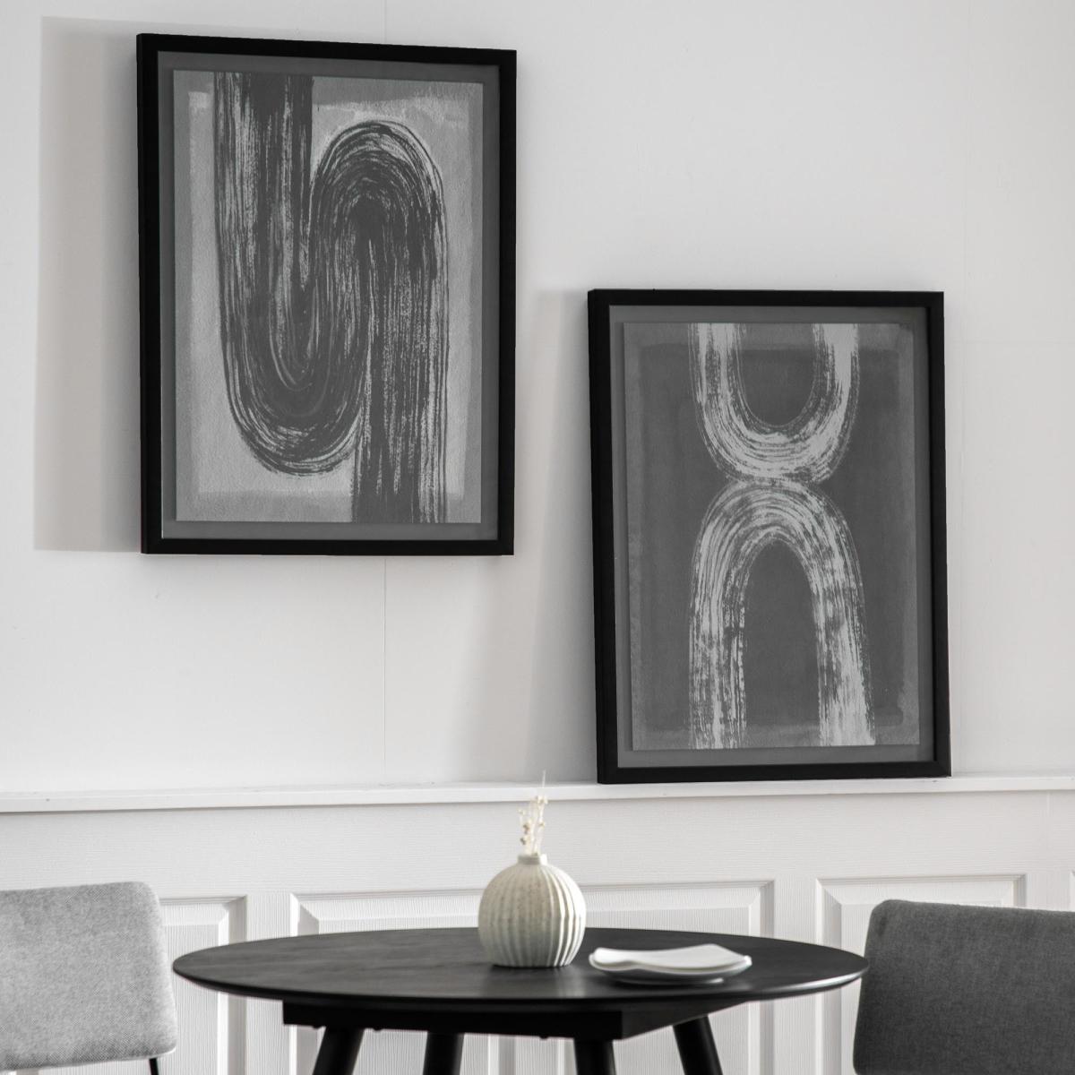 Eolia Abstract Charcoal II Framed Art Black – image 2