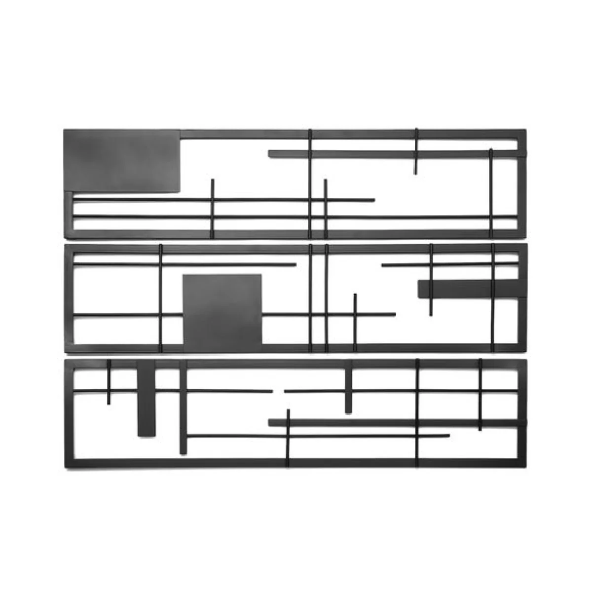 Elements Set of 3 Metal Indoor and Outdoor Wall Art Black – image 4
