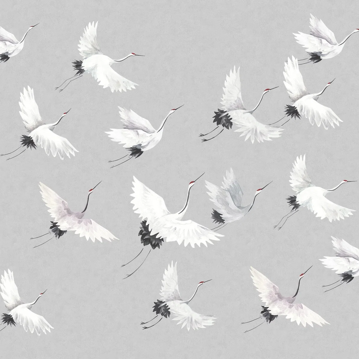 Cranes Mural Grey – image 4