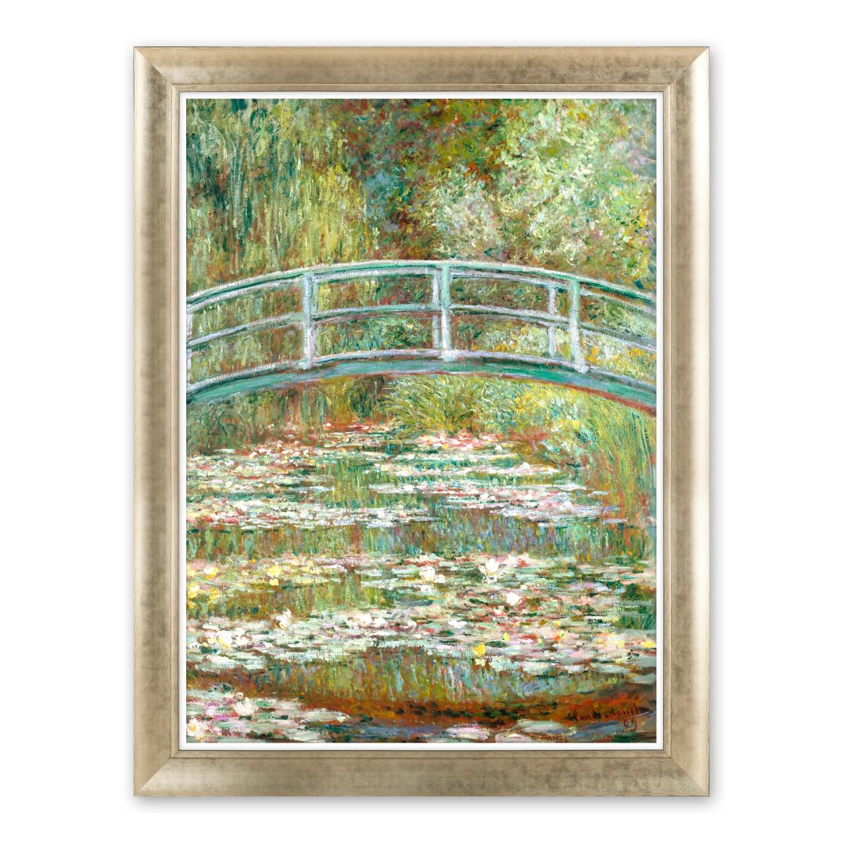 Bridge Over a Pond of Water Lilies by Monet Framed Print Green – image 2
