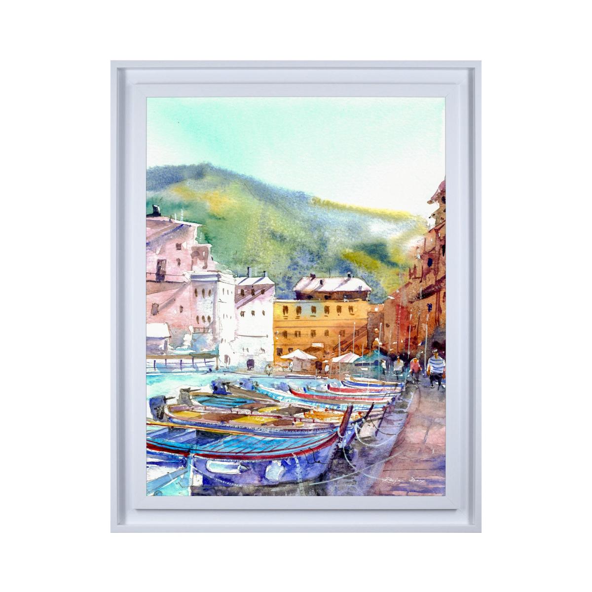 The Art Group Vernazza On A Sunny Afternoon Framed Print MultiColoured – image 2