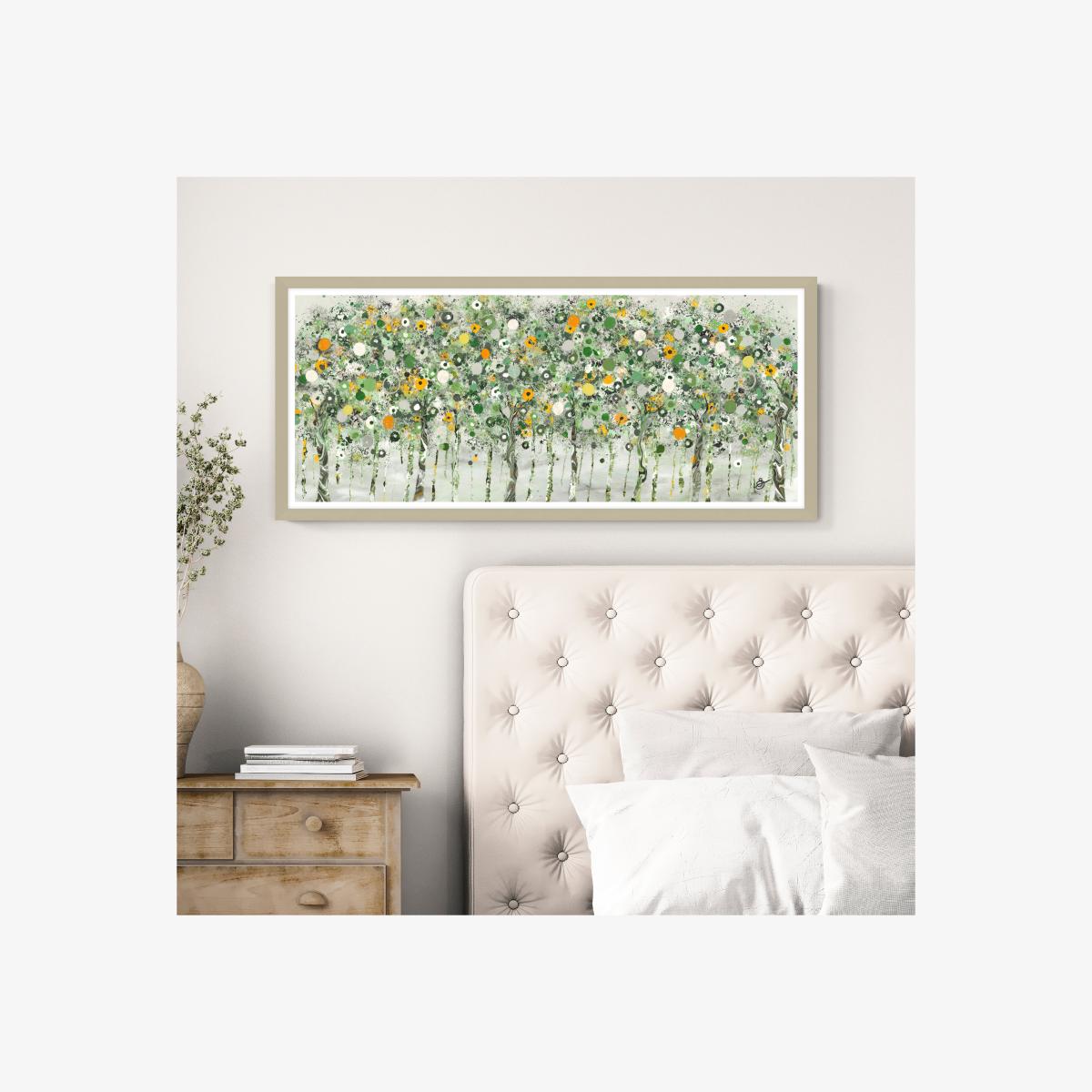 Beyond The Verdant Trees Framed Print Green – image 1
